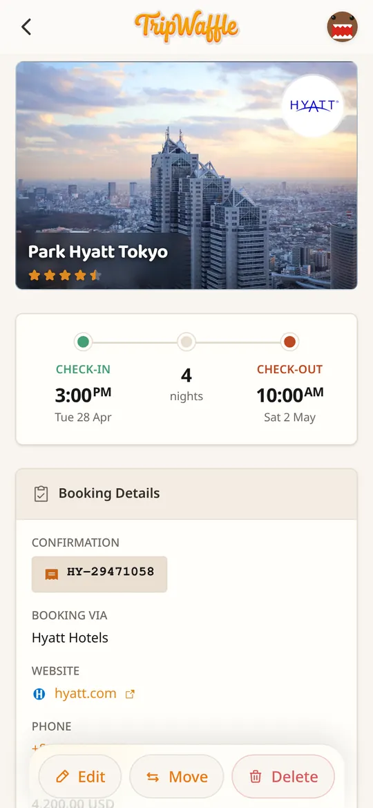 Stays + city tips screenshot