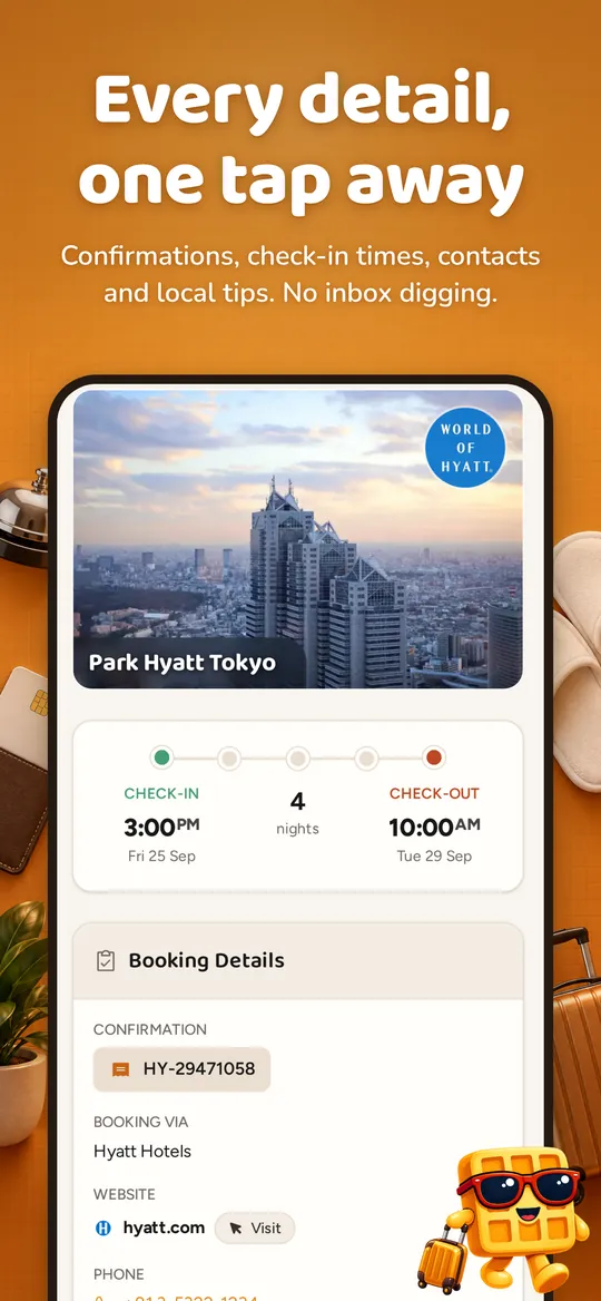 Stays + city tips screenshot